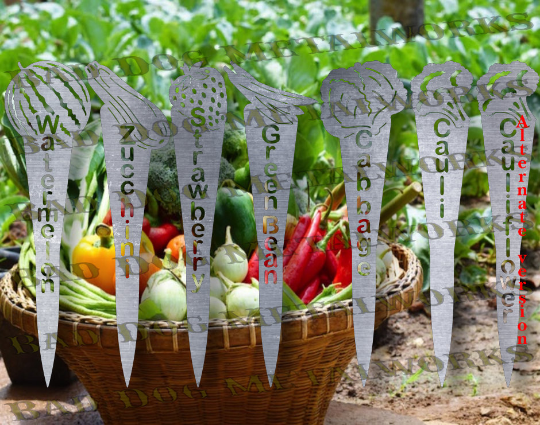 Vegetable Garden Stakes (FULL SET) - Dxf and Svg