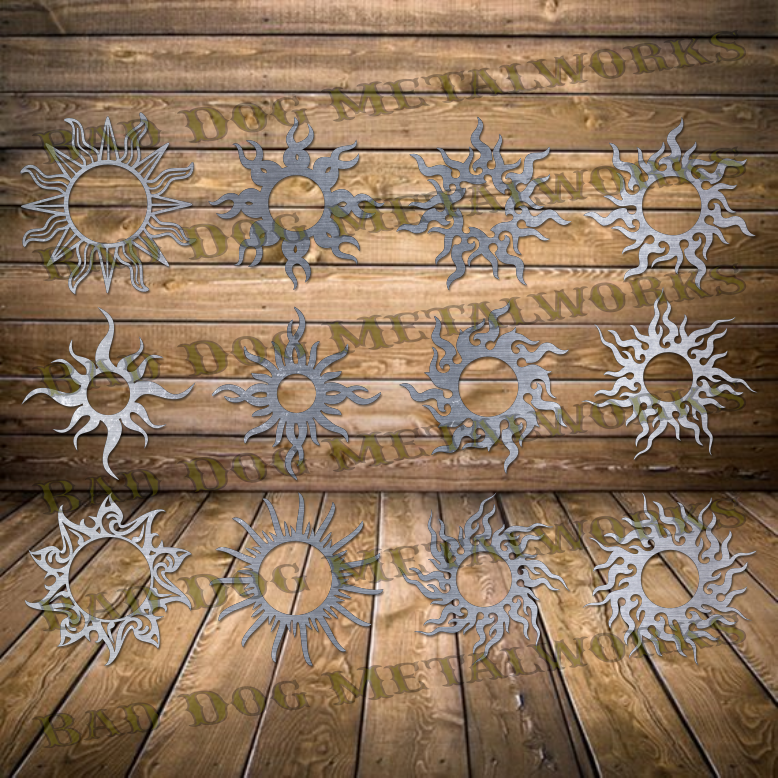 Tribal Sun Bundle - Dxf and Svg