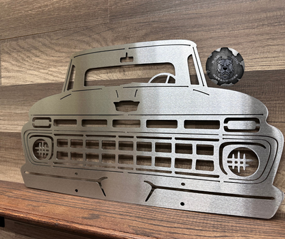 1965 Ford F100 Pickup Truck Metal Art