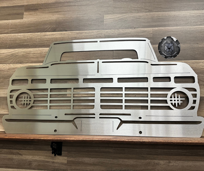 1973 Ford Pickup Truck Front End Metal Art