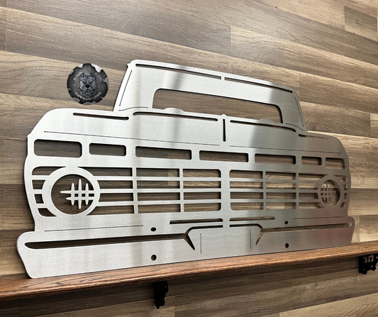 1973 Ford Pickup Truck Front End Metal Art