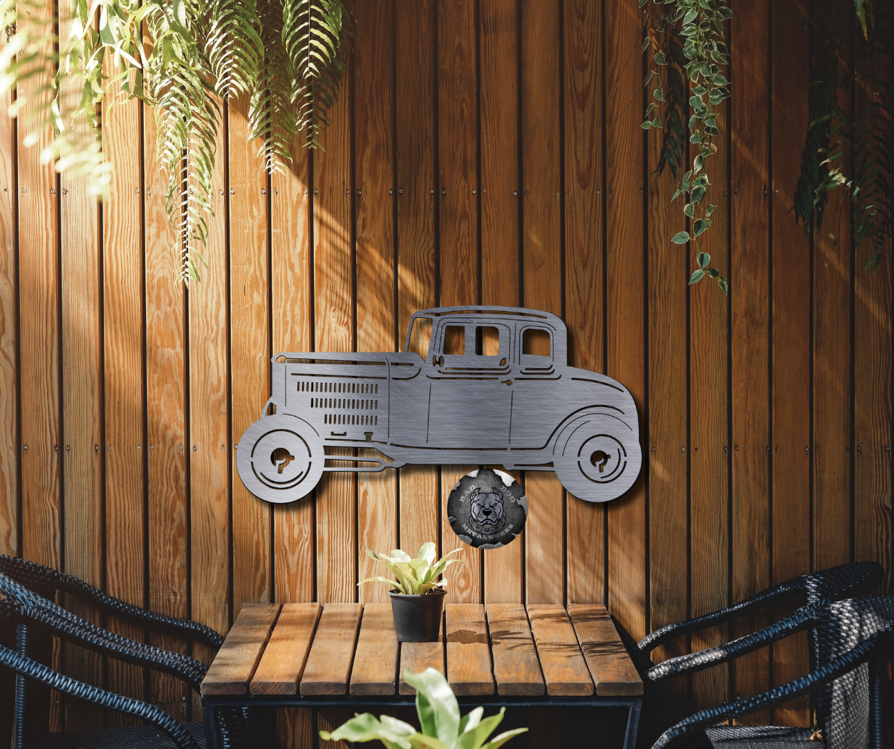 1932 Ford Side View Metal Art