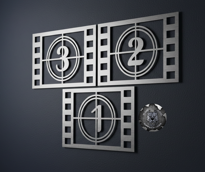 Three Piece Film Countdown Strips