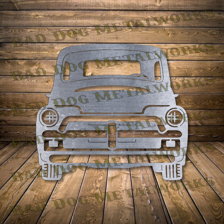 1954 Chevy Truck Front View - Dxf and Svg