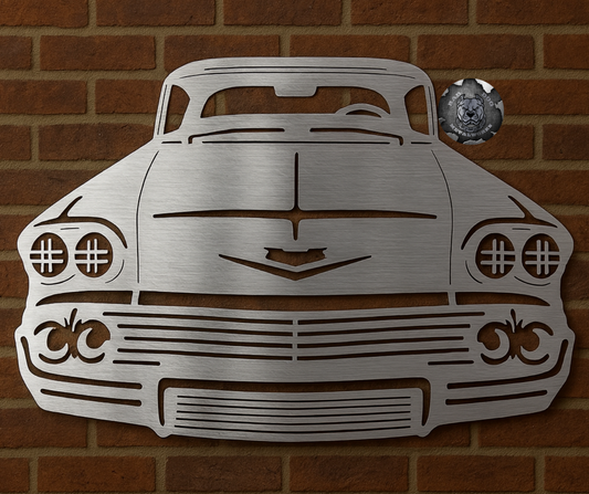 1958 Chevy Impala Front End Metal Art