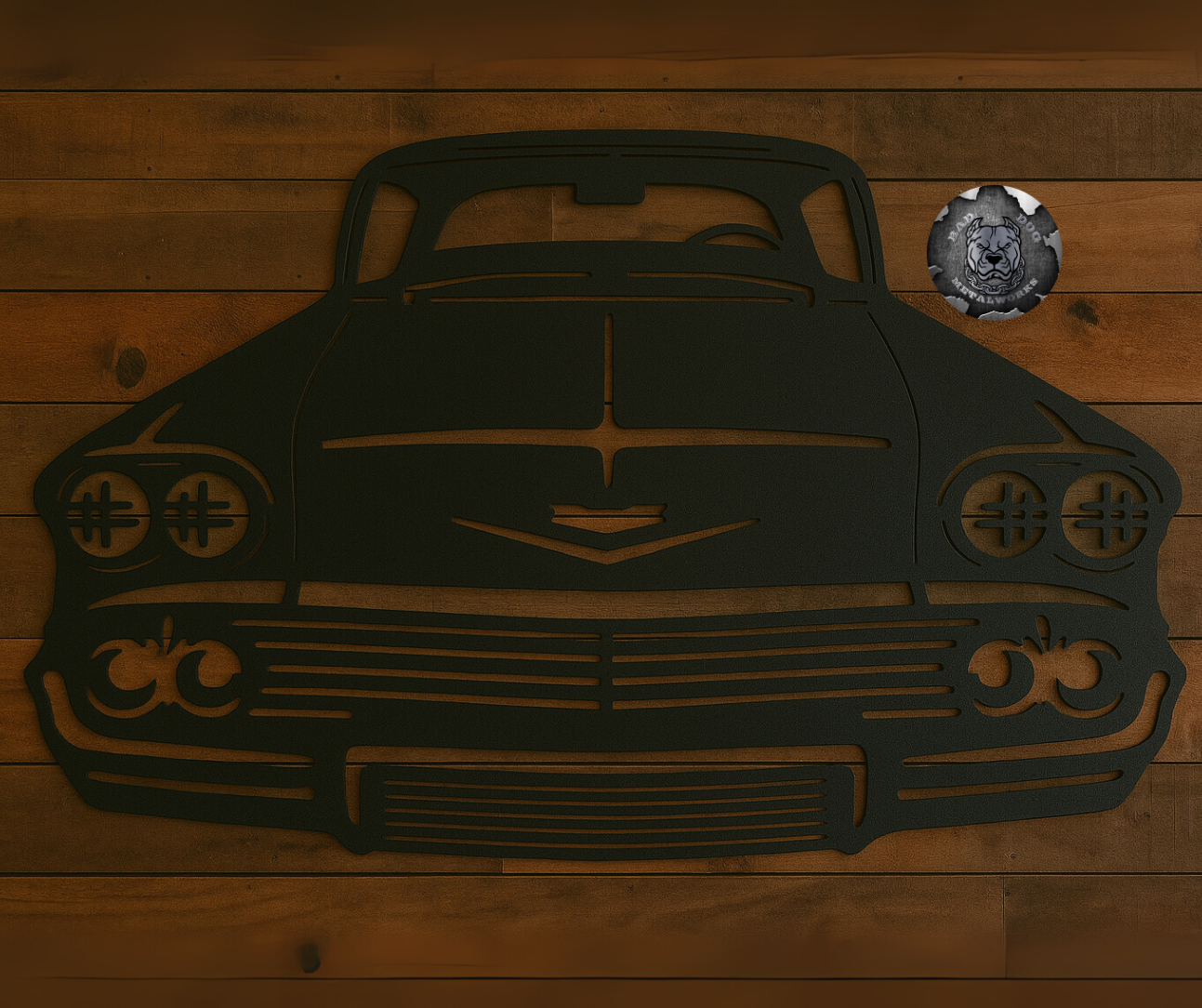 1958 Chevy Impala Front End Metal Art
