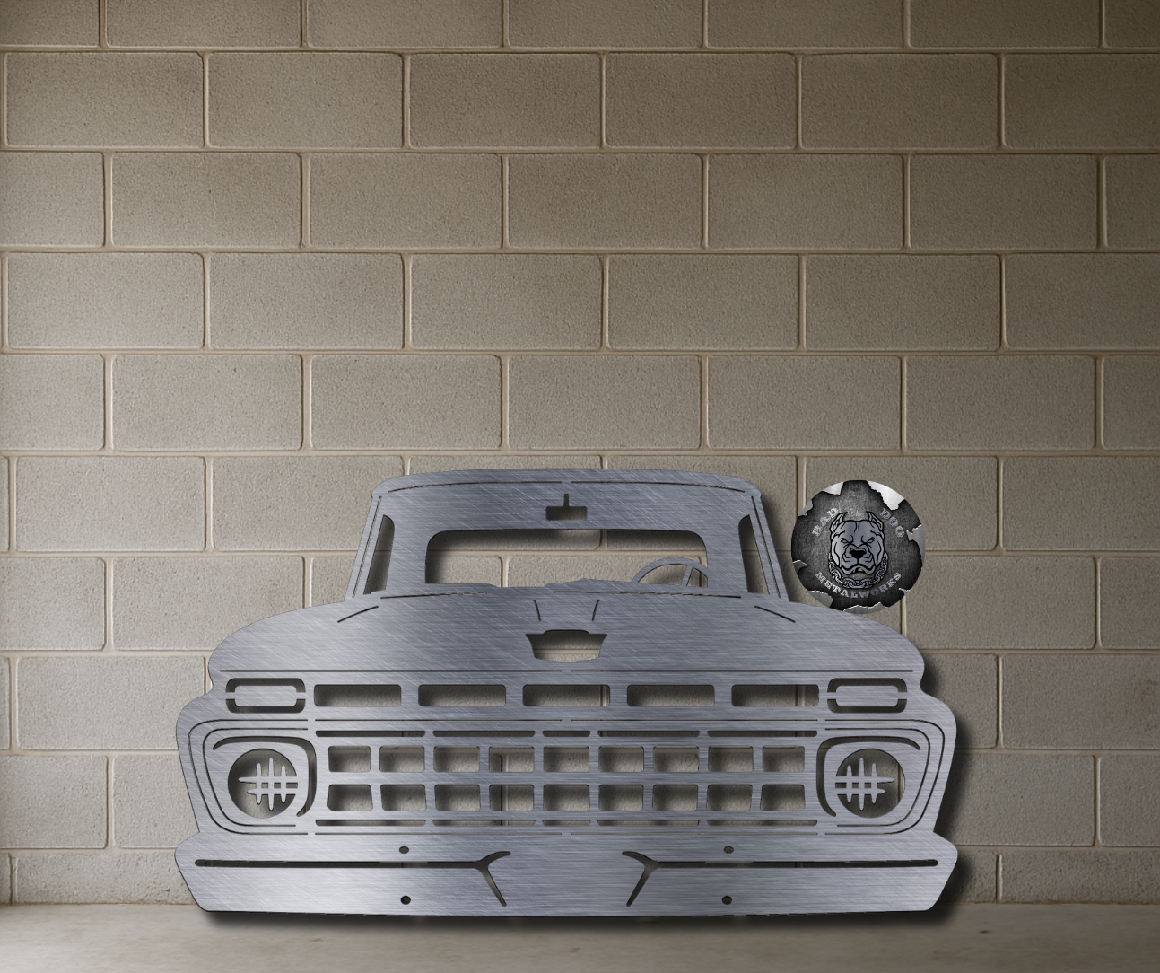 1965 Ford F100 Pickup Truck Metal Art