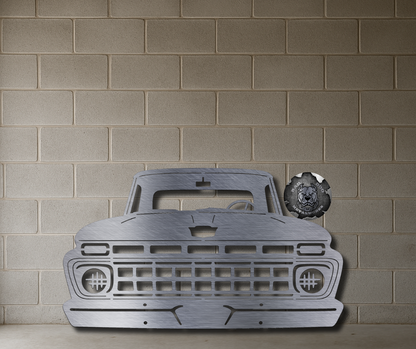 1965 Ford F100 Pickup Truck Metal Art