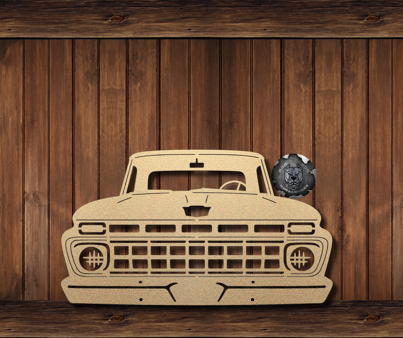 1965 Ford F100 Pickup Truck Metal Art