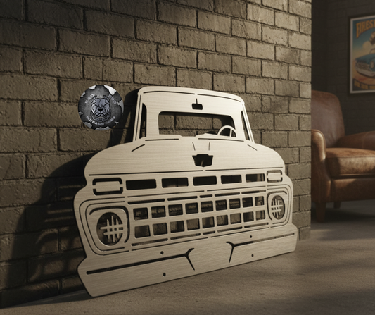1965 Ford F100 Pickup Truck Metal Art