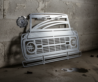 1968 Ford Bronco Front End Metal Art