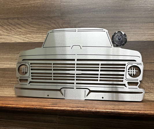 1969 Ford Pickup Truck Front End Metal Art