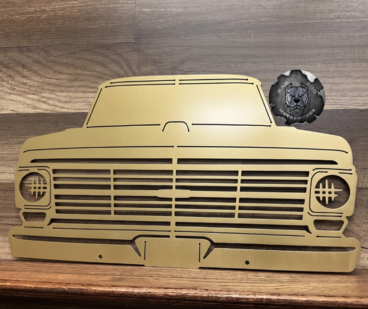 1969 Ford Pickup Truck Front End Metal Art