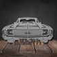 1971 Chevy El Camino Front End Metal Art