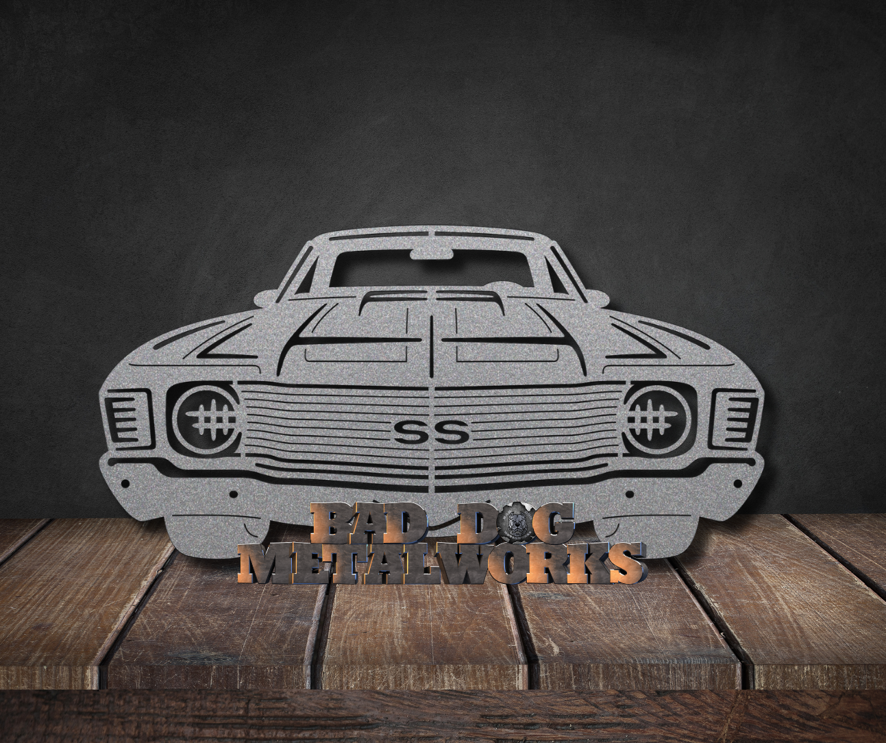 1971 Chevy El Camino Front End Metal Art