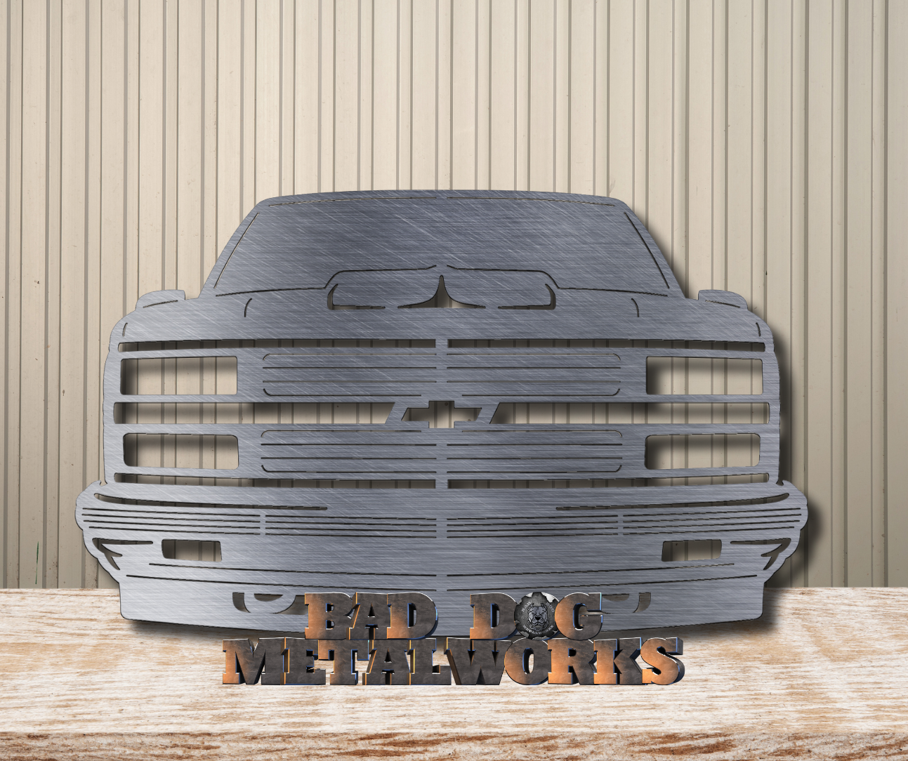1998 Chevy Silverado Front End Metal Art