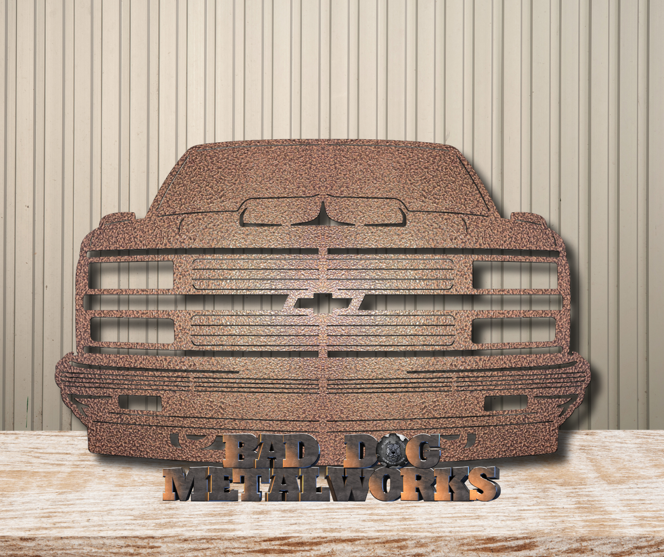1998 Chevy Silverado Front End Metal Art