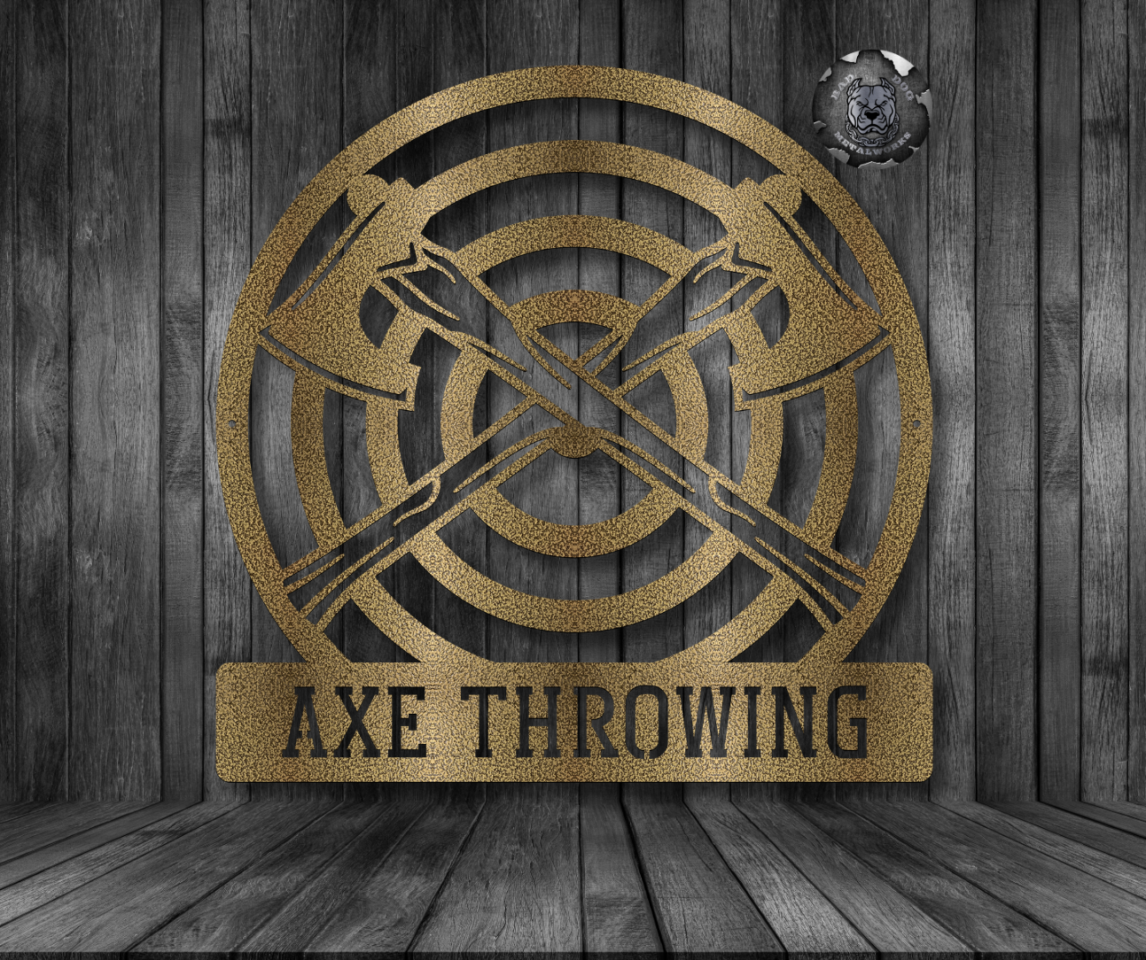 Crossed Axes Axe Throwing Monogram