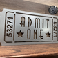 Admit One Retro Movie Ticket