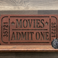 Movies Admit One Ticket