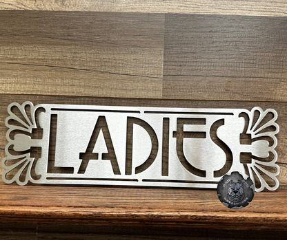 Art Deco Ladies or Gentlemen Bathroom Plaque