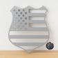 Badge Flag Protect and Serve
