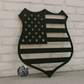 Badge Flag Protect and Serve
