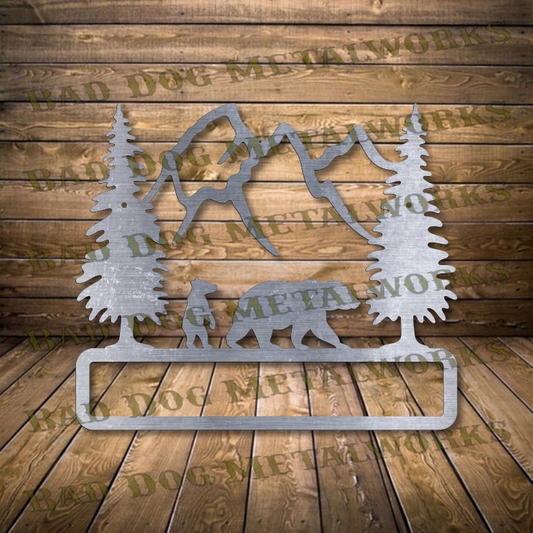 Bear Welcome Plaque - Dxf and Svg