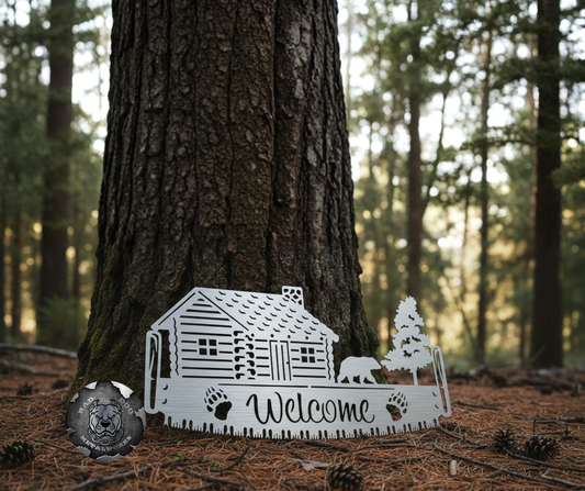 Bear Cabin Welcome Saw