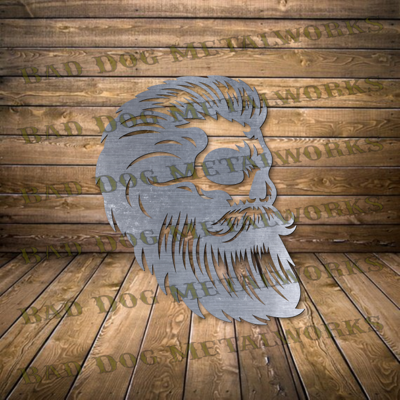 Bearded Skull - Dxf and Svg