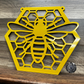 Honeycomb Bee Metal Garden Flag
