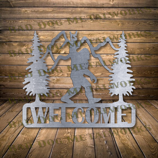 Bigfoot Welcome Plaque - Dxf and Svg