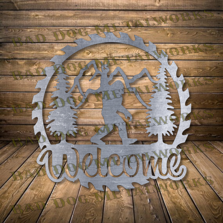 Bigfoot Welcome Saw - Dxf and Svg