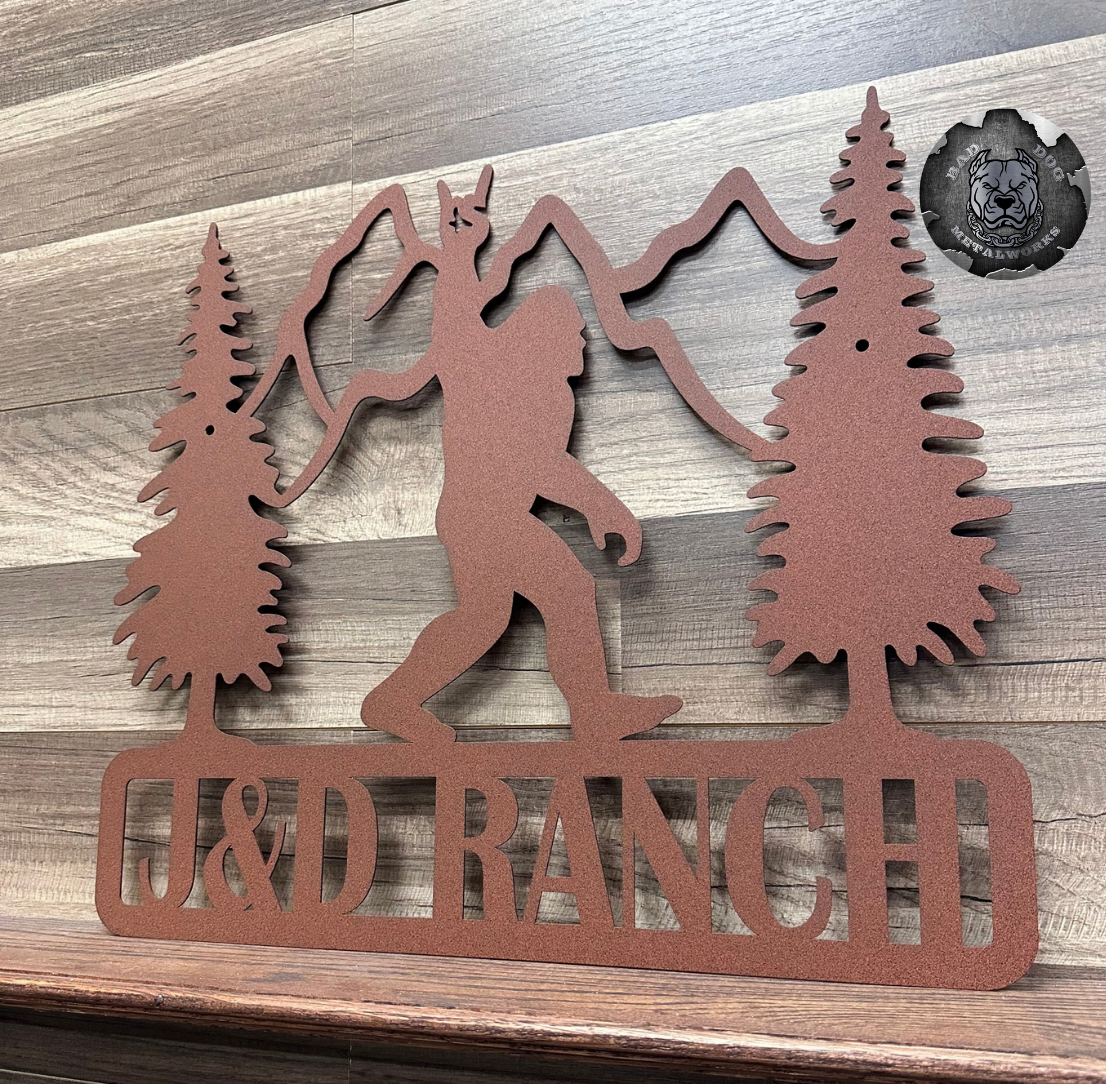 Personalized Bigfoot Plaque