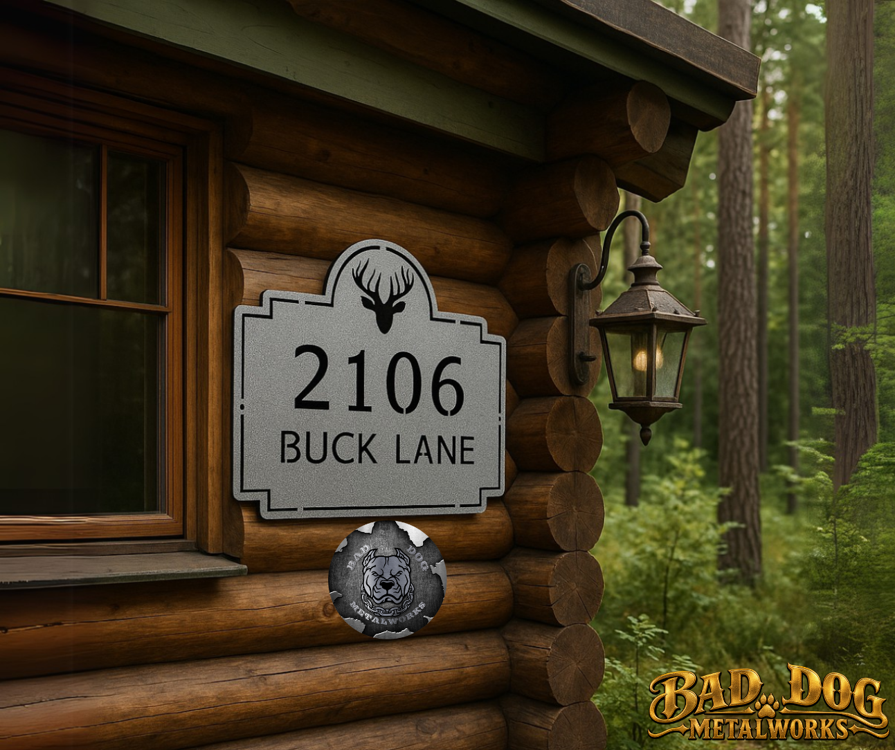 Deer Address Plaque