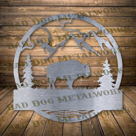 Buffalo Monogram - Dxf and Svg