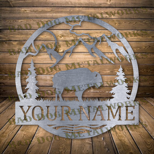 Buffalo Monogram - Dxf and Svg