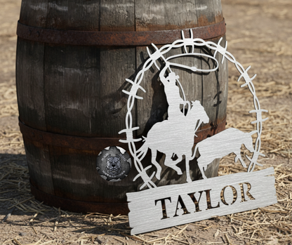 Bull Roping Rodeo Monogram