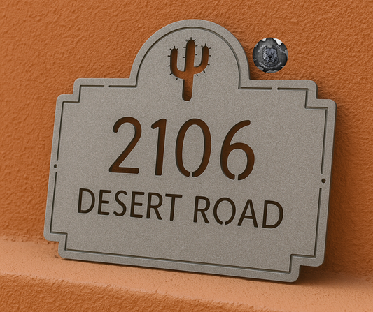 Cactus Address Plaque