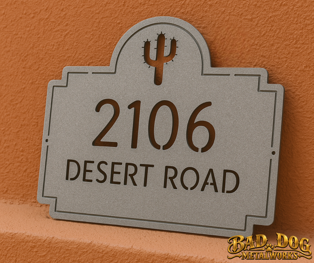 Cactus Address Plaque