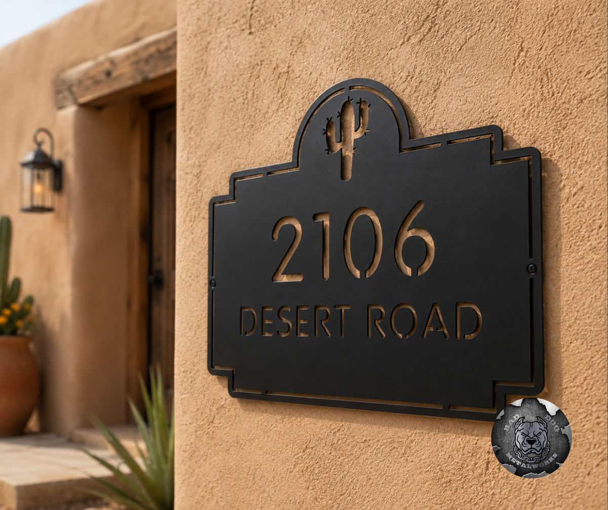 Cactus Address Plaque