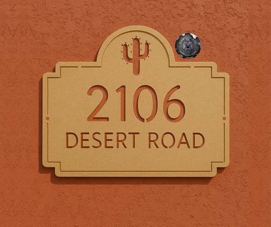 Cactus Address Plaque