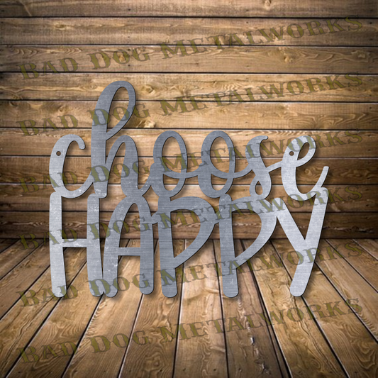 Choose Happy - Dxf and Svg