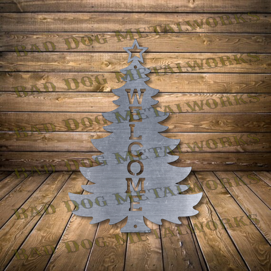 Christmas Tree Welcome - Dxf and Svg