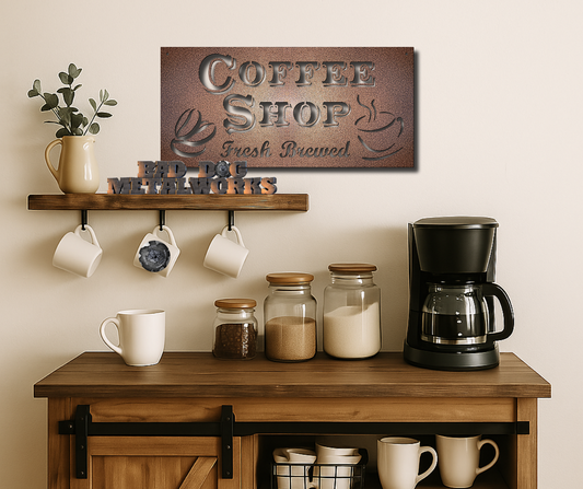 Coffee Shop Fresh Brewed