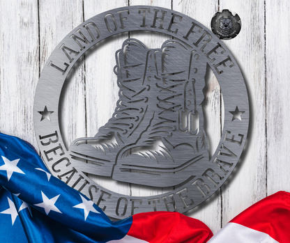 Land of the Free Because of the Brave Combat Boots