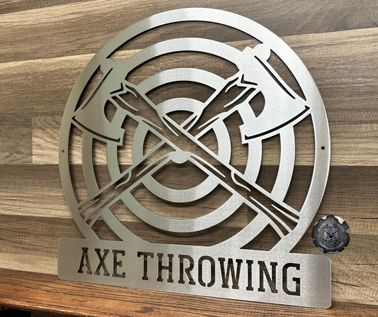 Crossed Axes Axe Throwing Monogram