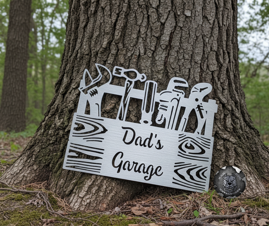 Dad's Garage Toolbox - Metal Man Cave Decor