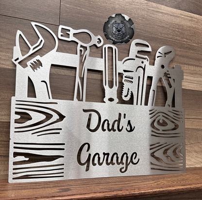 Dad's Garage Toolbox - Metal Man Cave Decor