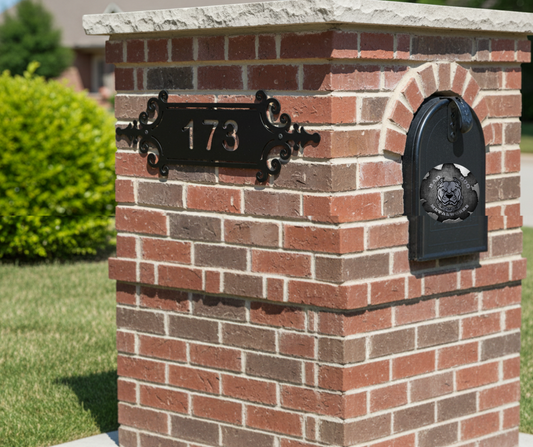 Decorative Scroll Address Plaque